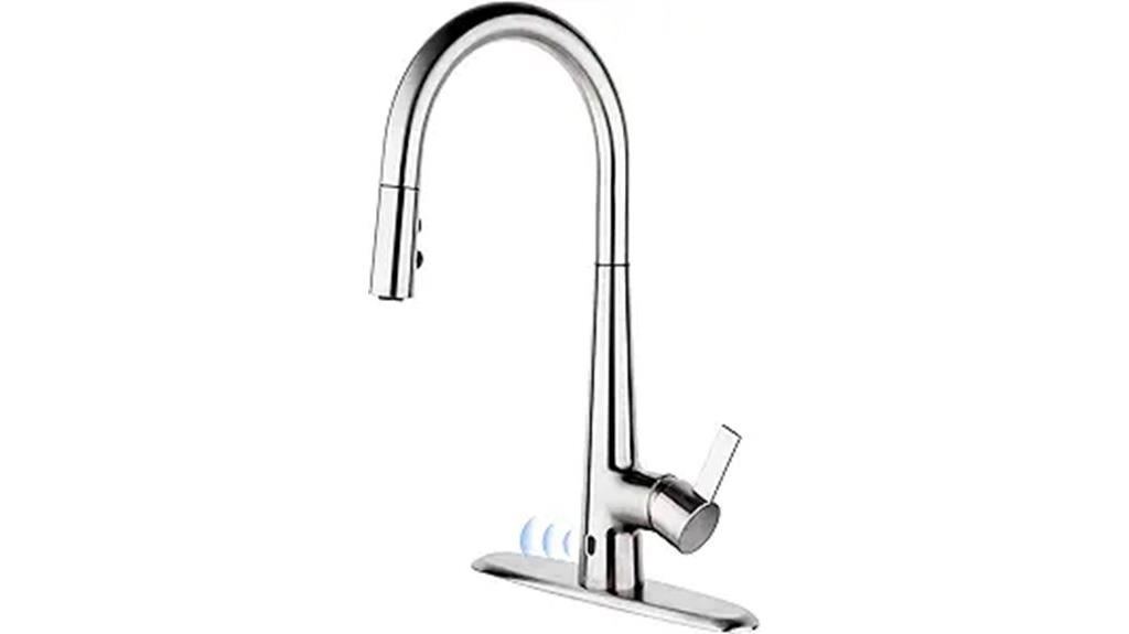 touchless faucet with sprayer