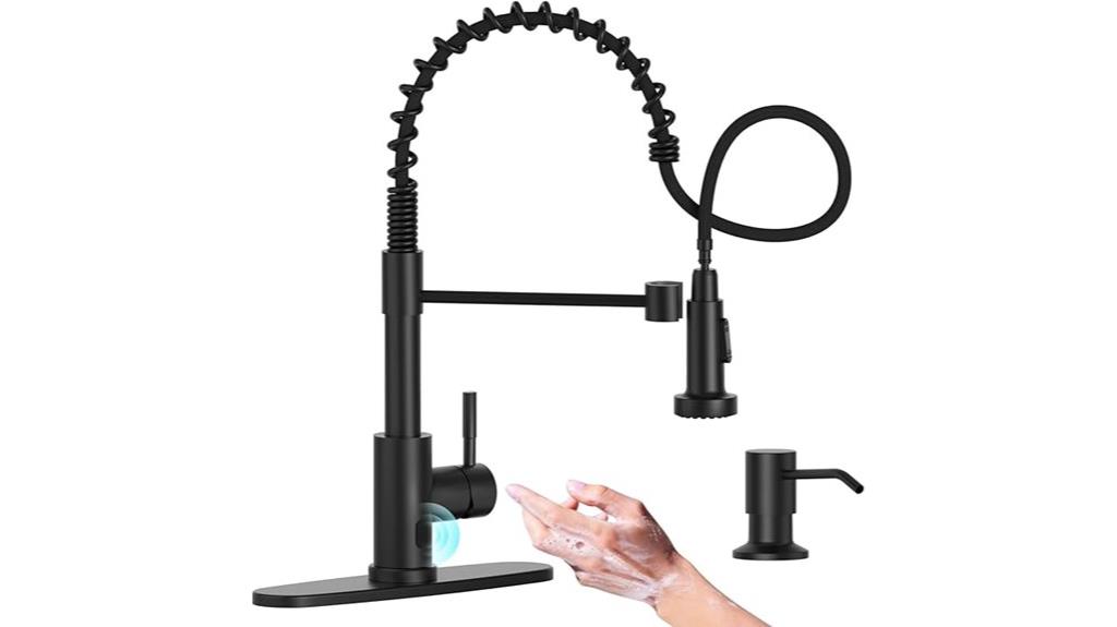 touchless kitchen faucet set
