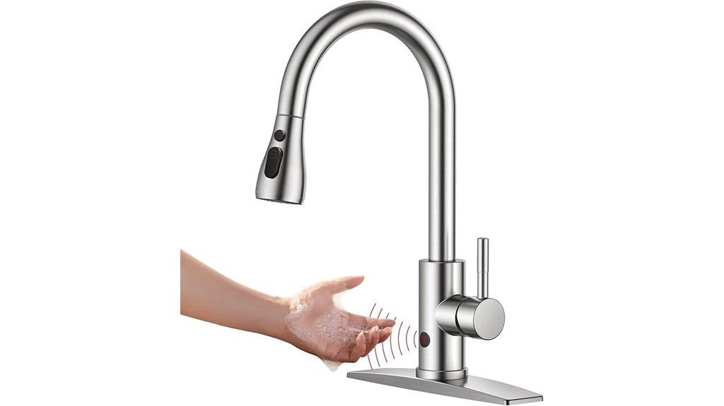 touchless pull down faucet