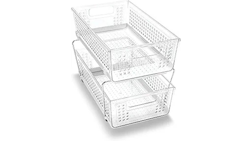 two tier storage organizer