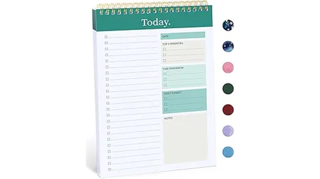 undated daily planner sheets