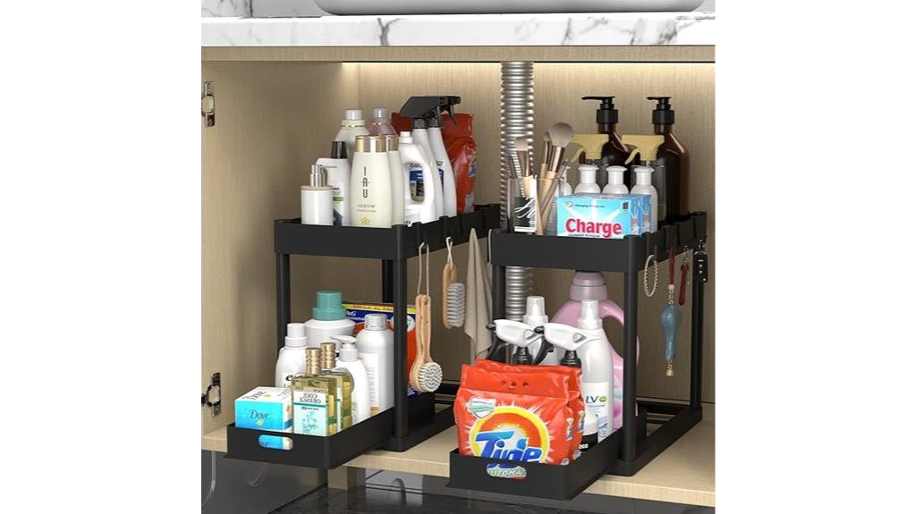 under sink organizer rack