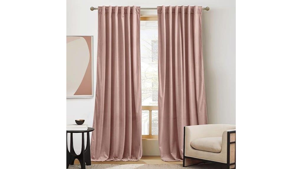 velvet curtains for living