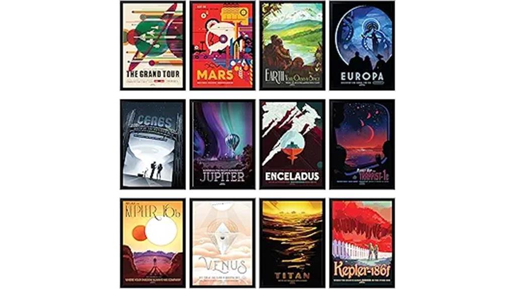 vintage space poster decor