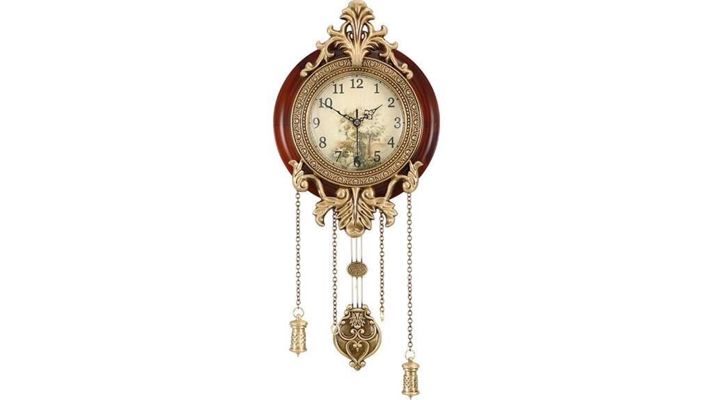 vintage wooden wall clock