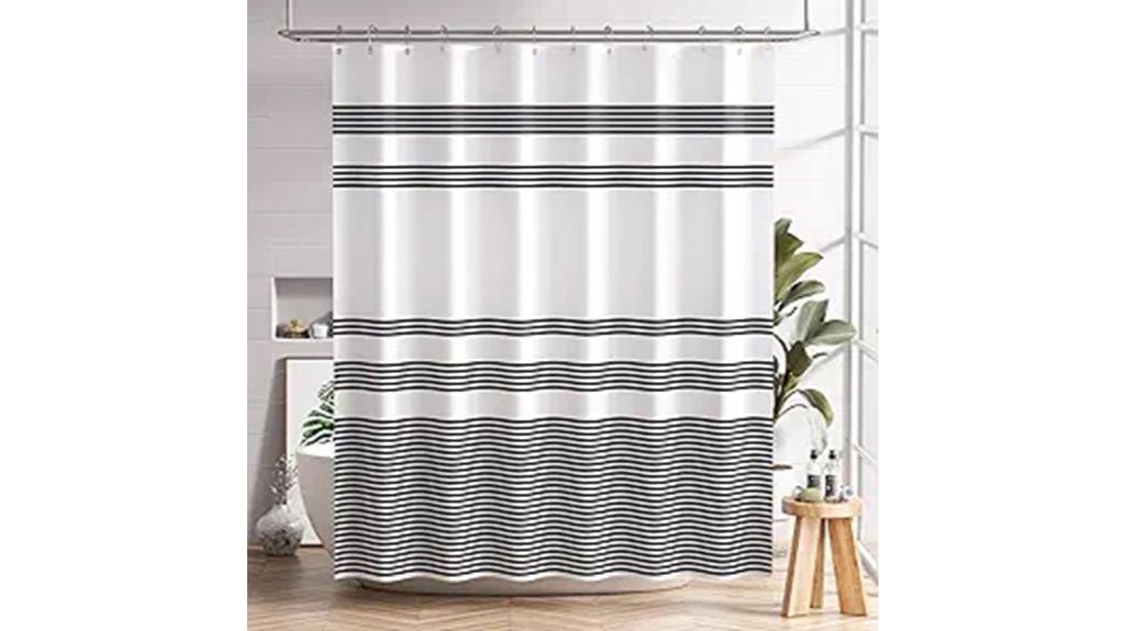 washable cloth shower curtain