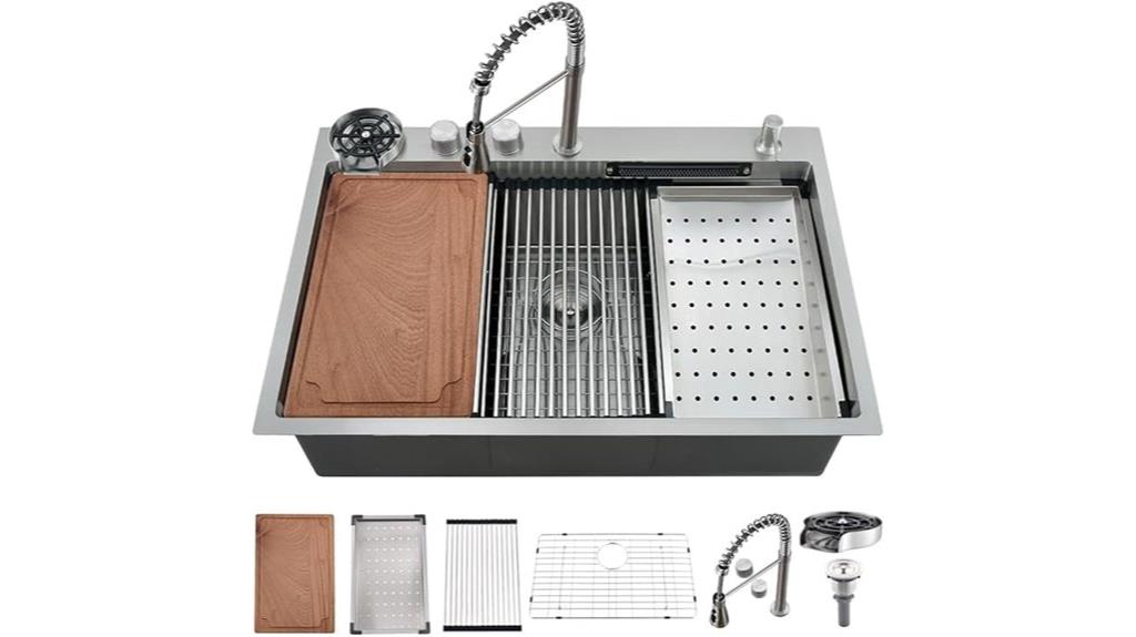 waterfall kitchen sink combo
