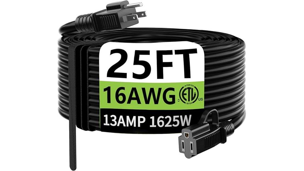 waterproof 25 ft cord
