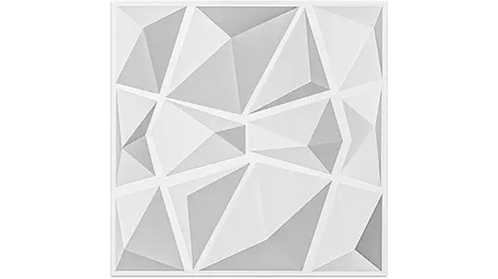 white 3d pyramid panels
