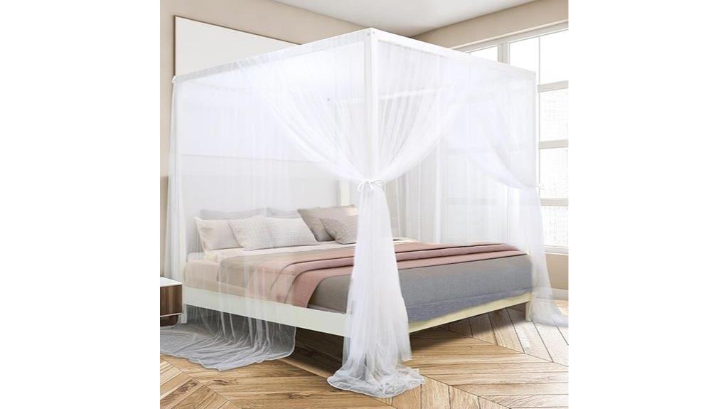 white canopy bed curtains