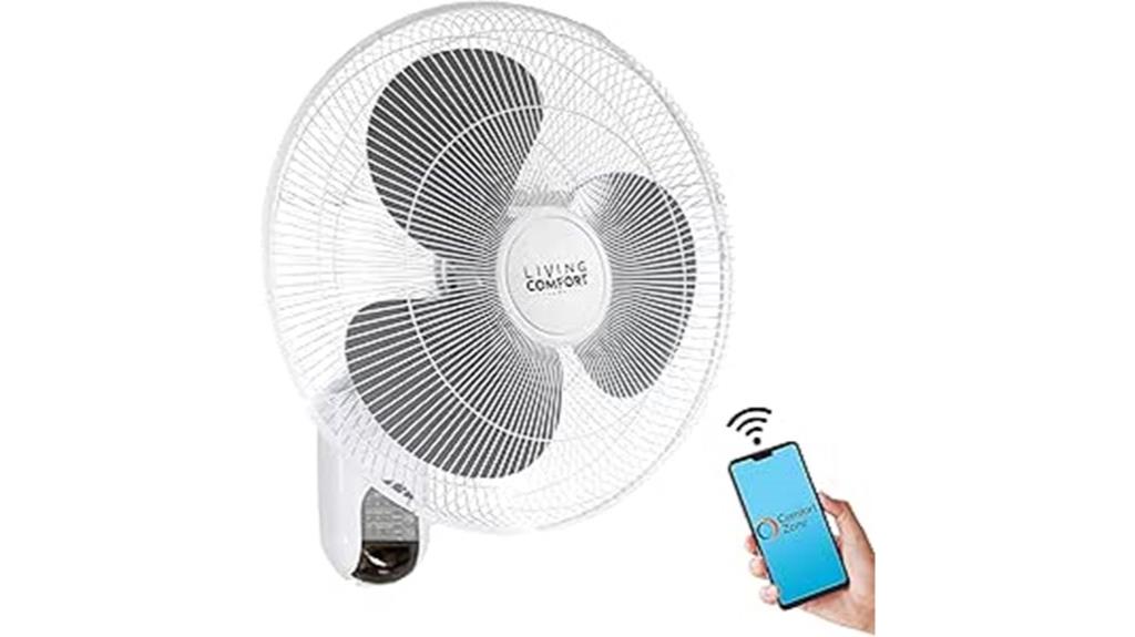 wi fi controlled wall fan