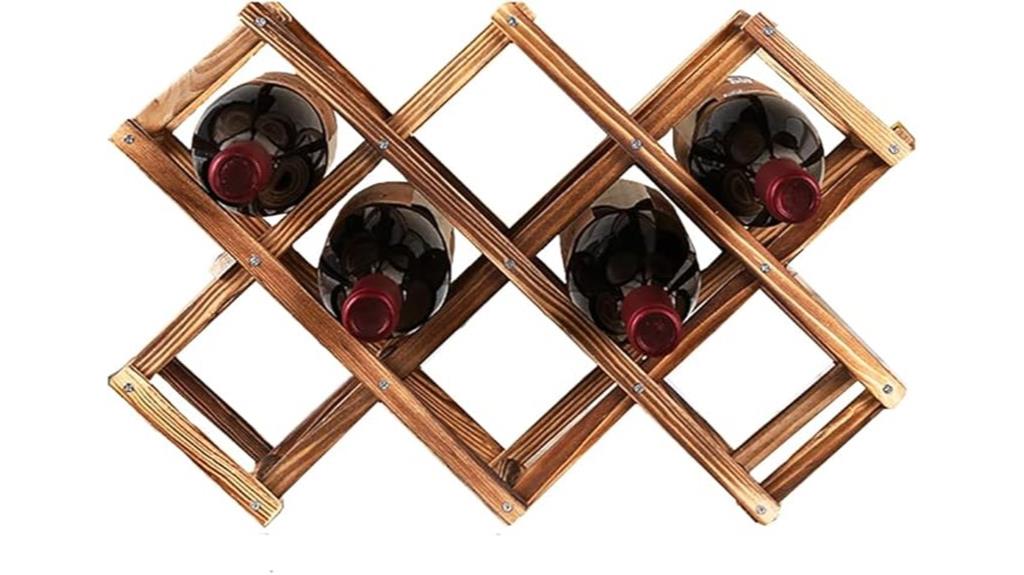 wooden wine storage rack
