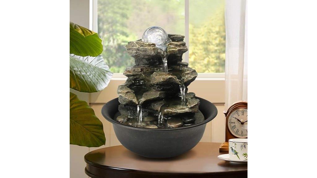 zen meditation water fountain
