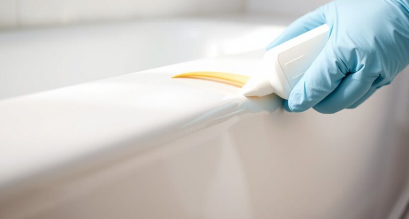 apply fresh caulk properly
