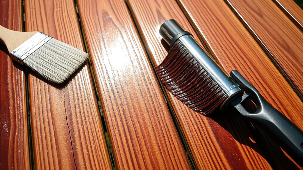 apply stain then seal deck
