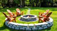 constructing a backyard fire pit