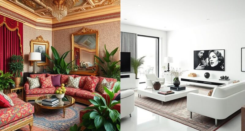 decor style maximalism vs minimalism
