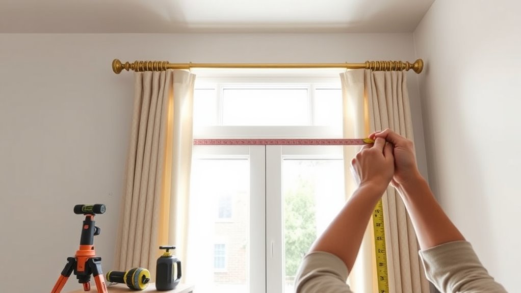 hang curtains securely properly