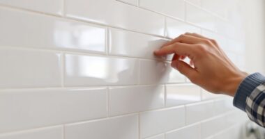 installing tile behind counters