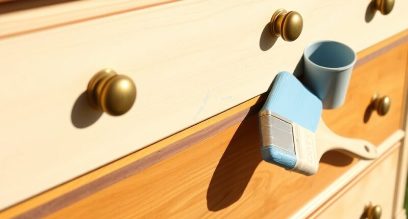 refinish old dresser steps