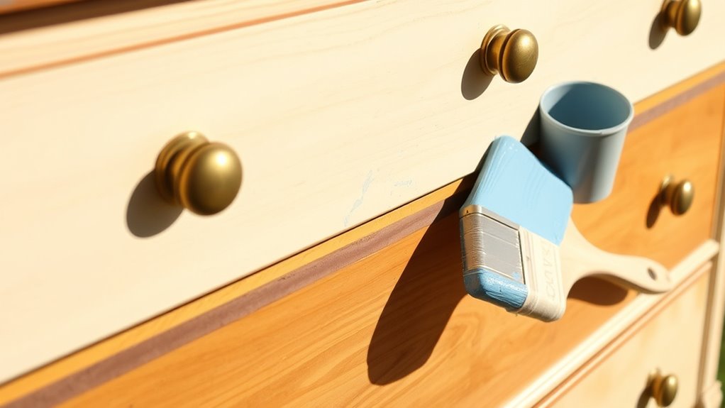 refinish old dresser steps