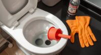 use plunger or chemical drain