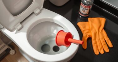 use plunger or chemical drain