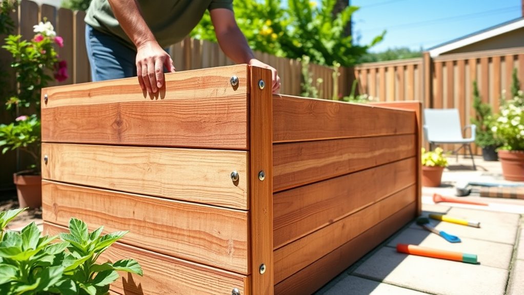 constructing a garden bed