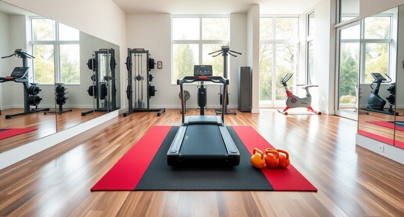 home gym equipment layout