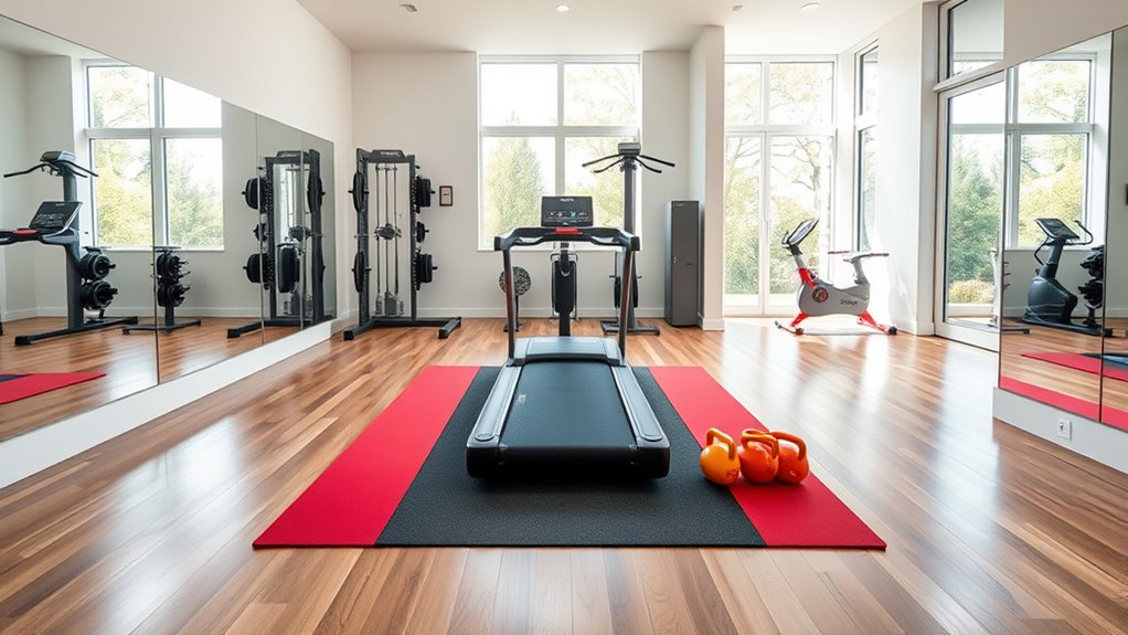 home gym equipment layout