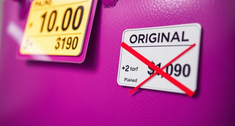 identify inflated original prices