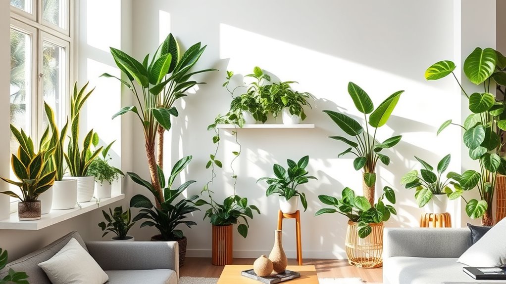 indoor plants as design elements