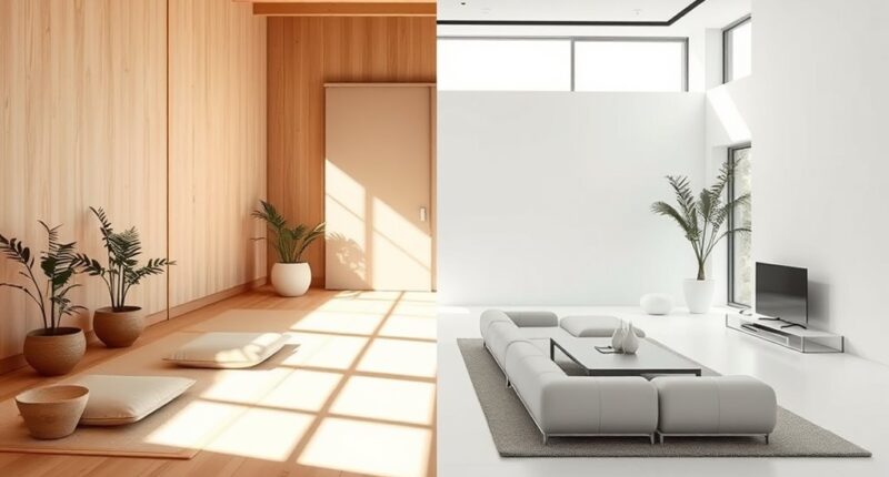 japandi vs minimalist styles