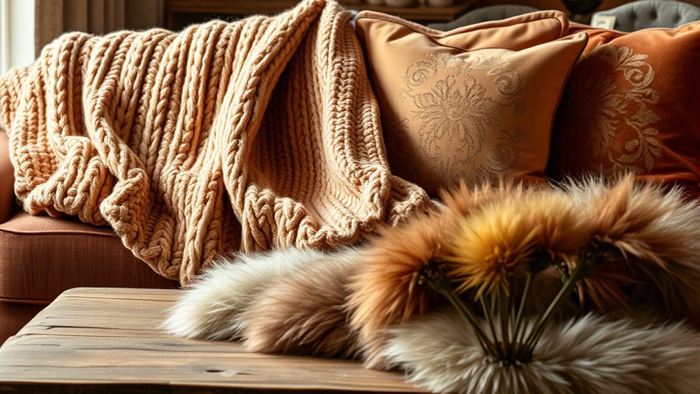 layer textures for cozy ambiance