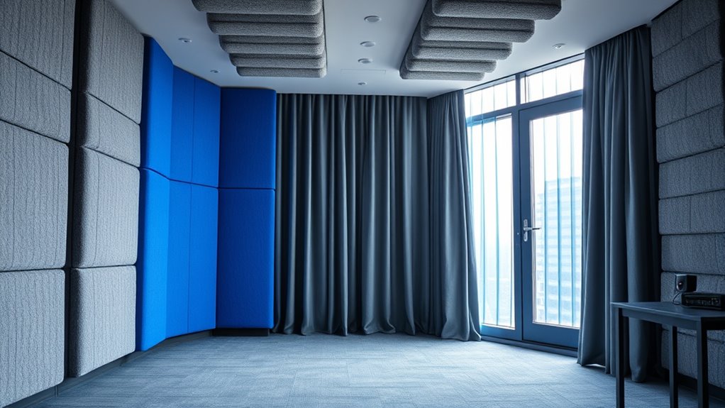 seal gaps add acoustic panels