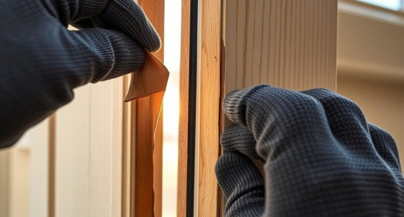 seal gaps with weatherstripping