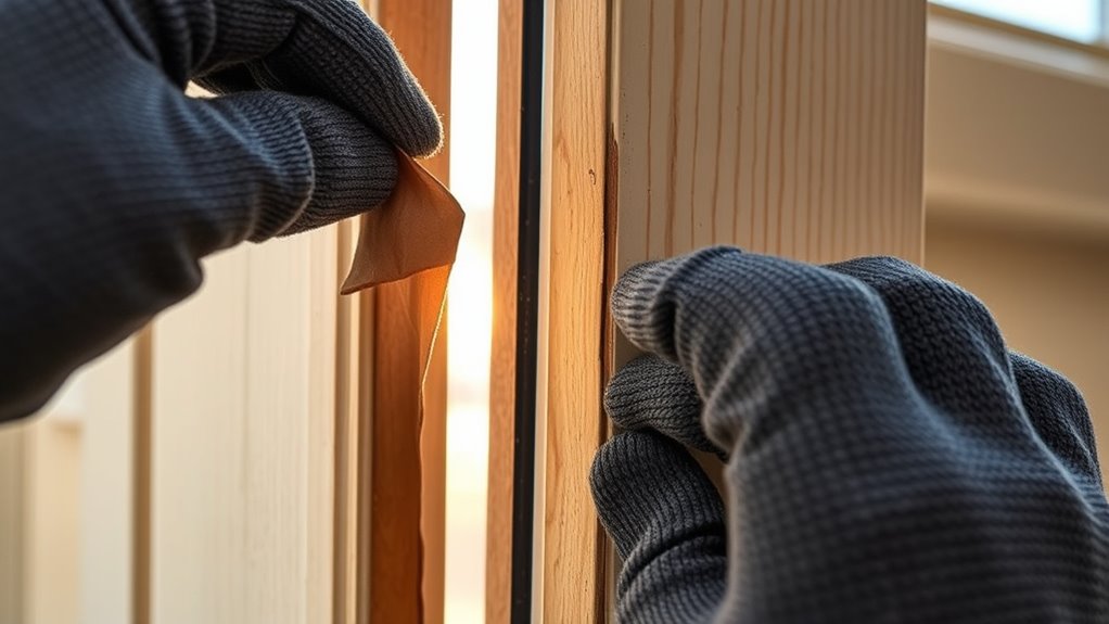 seal gaps with weatherstripping