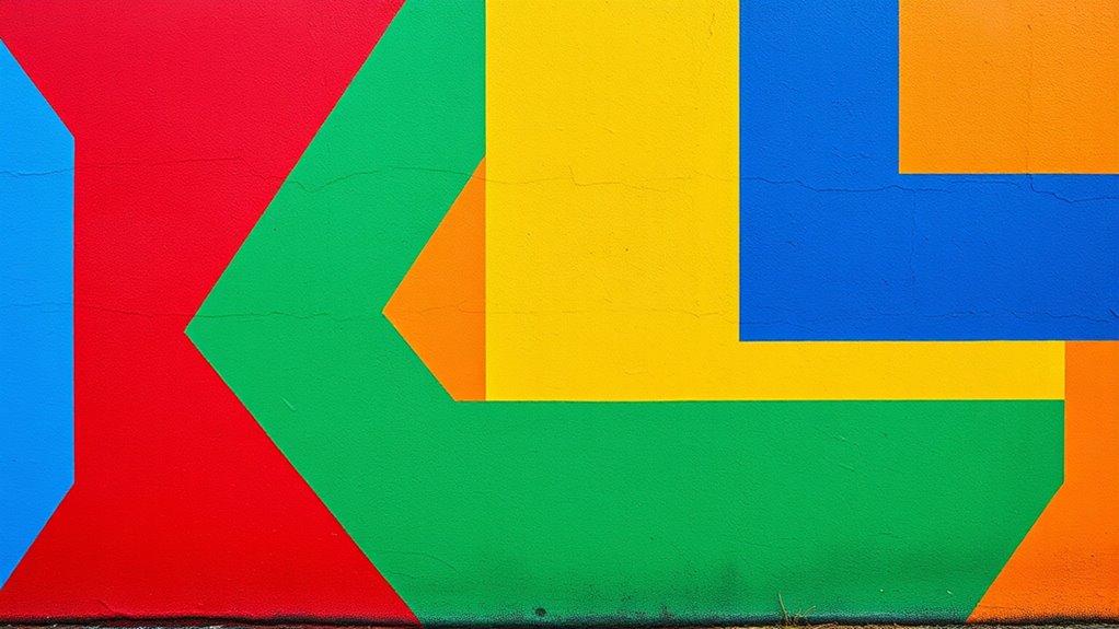 using contrasting color zones