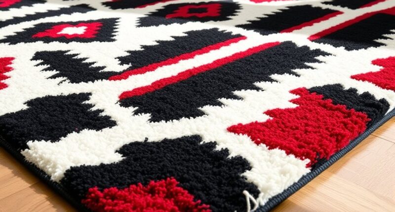 vivid patterned rug