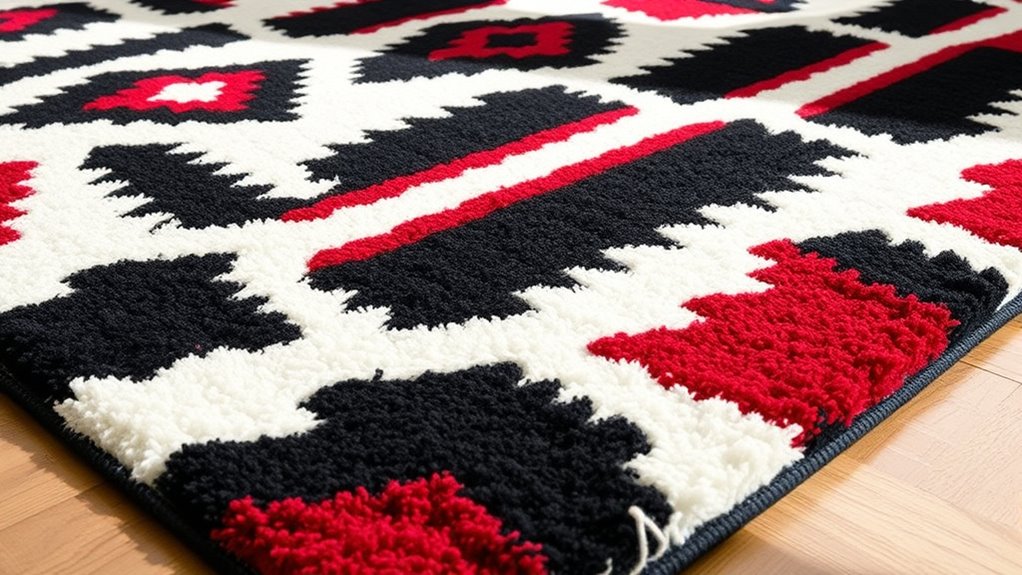 vivid patterned rug