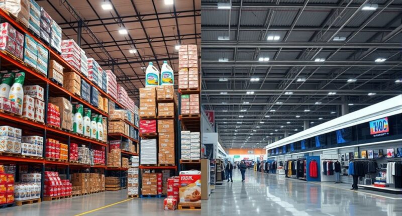 warehouse clubs vs big box stores