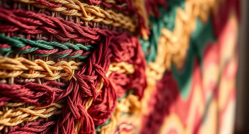 woven fabrics wall art