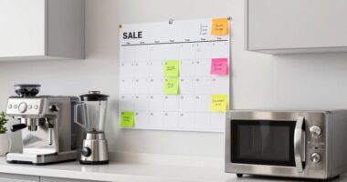 appliance sale savings calendar
