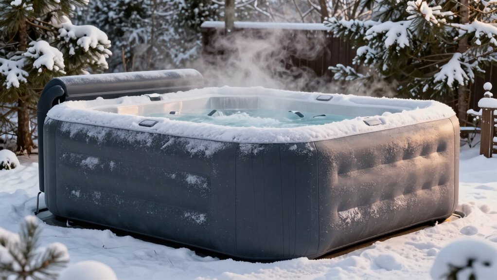 cold weather hot tub features