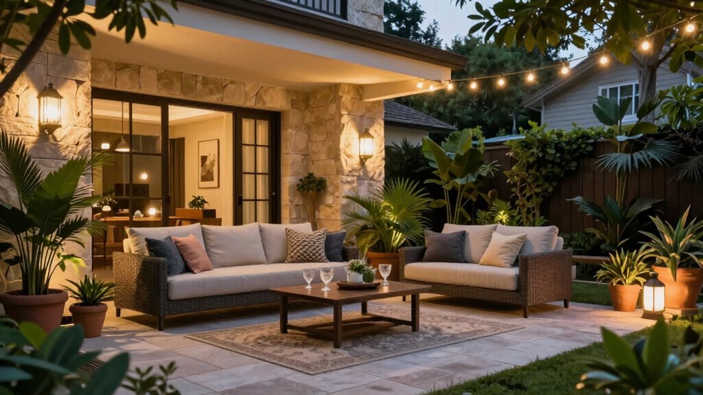 layered lighting enhances ambiance