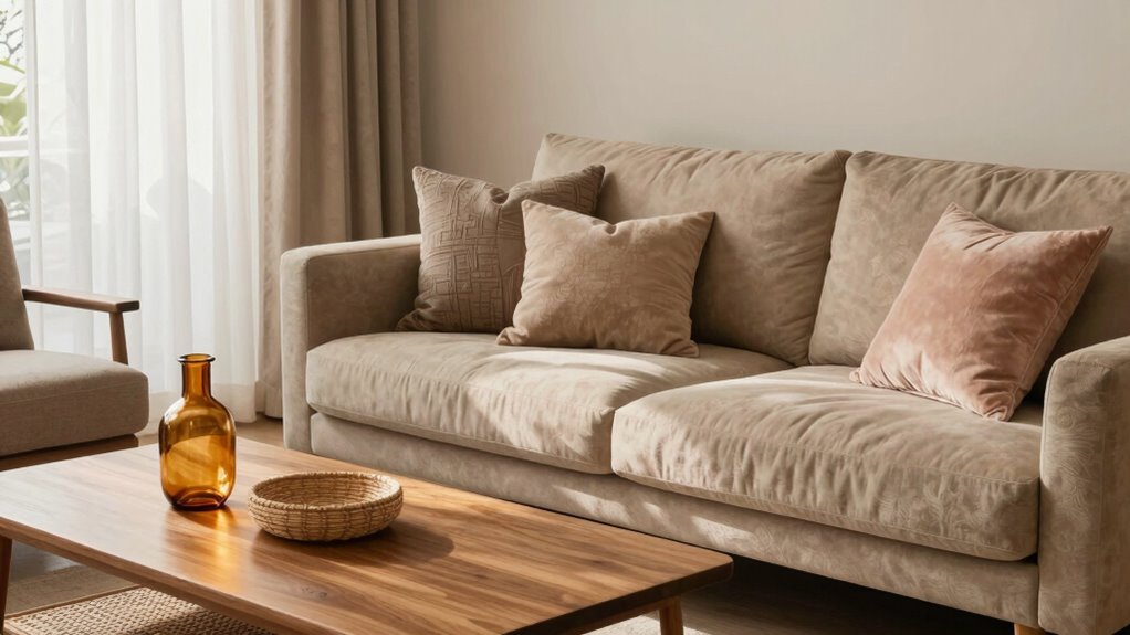 layered warm neutral decor