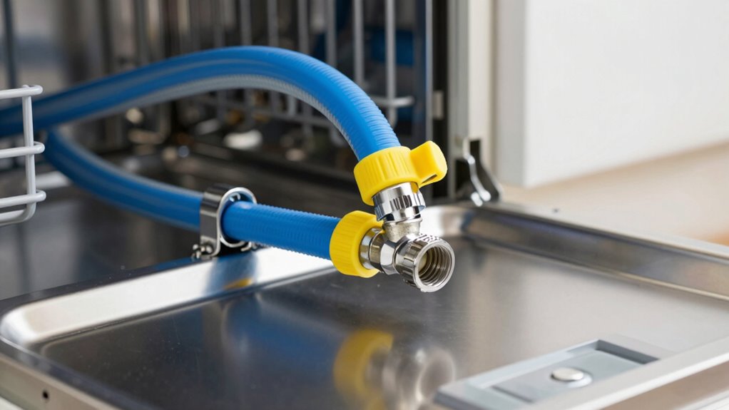 secure and check drain hose