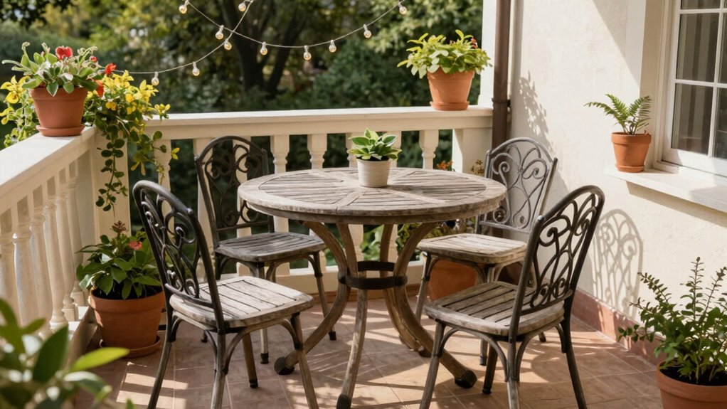 small space patio dining
