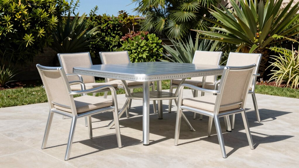 top aluminum patio sets