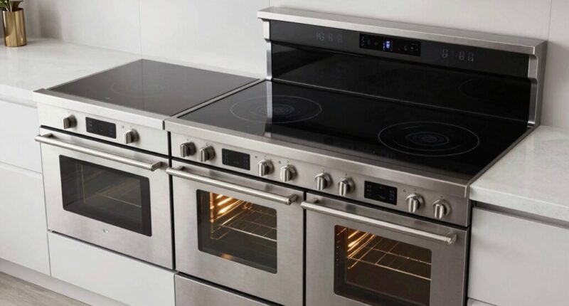 top double oven induction ranges